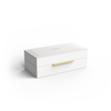 Multi purpose box - White - faux leather Box S