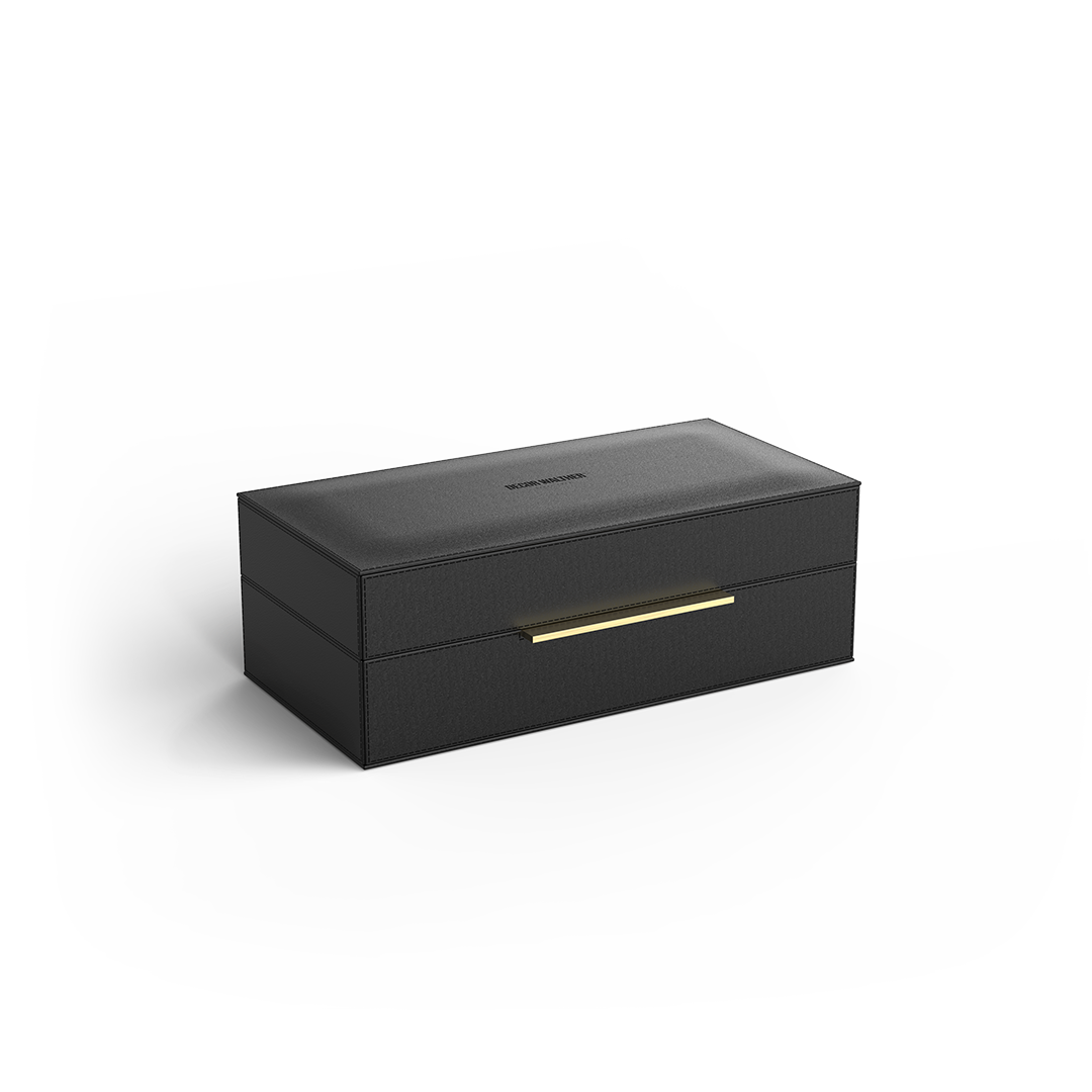 Multi purpose box - Black - faux leather Box S