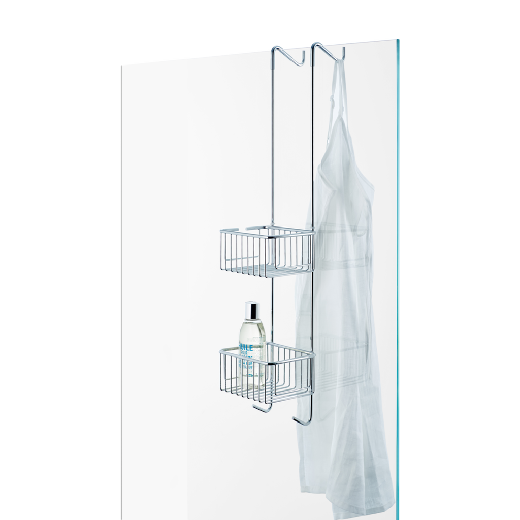 Hang up basket for shower cabin chrome