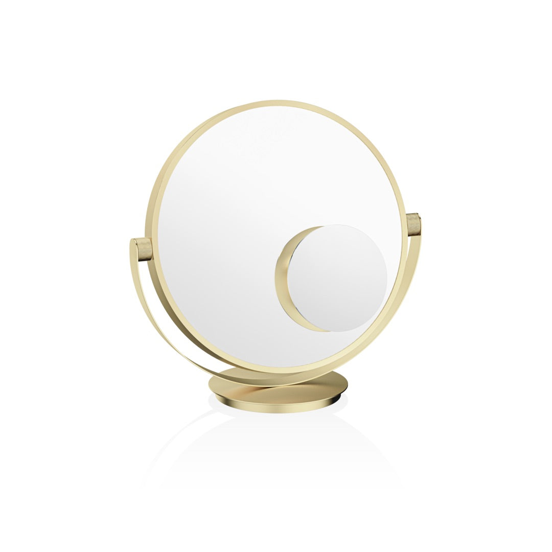 Cosmetic mirror 43cm - VANITY, matt gold.