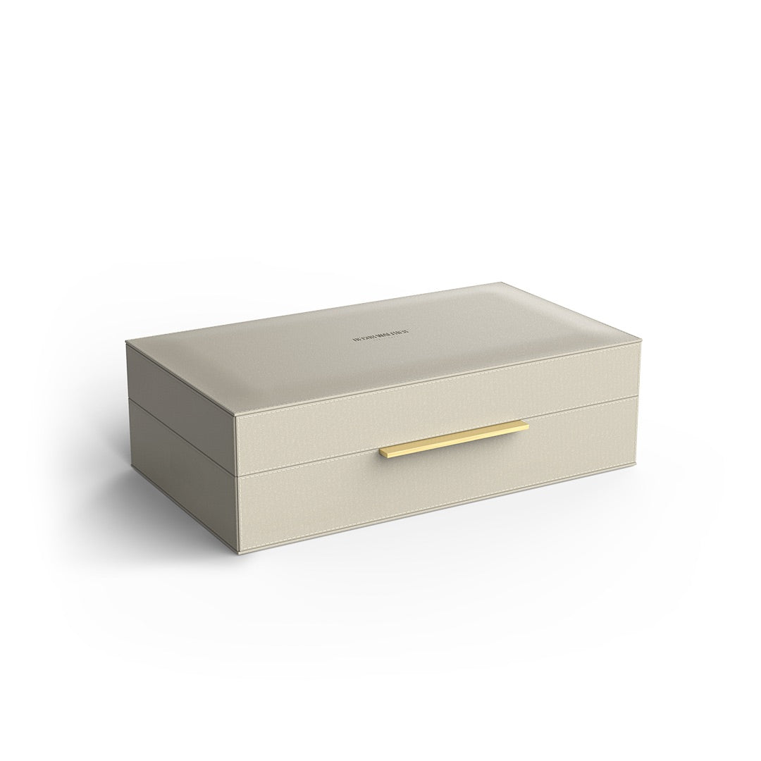 Multifunctionele box - BROWNIE BOX L, beige/goud.