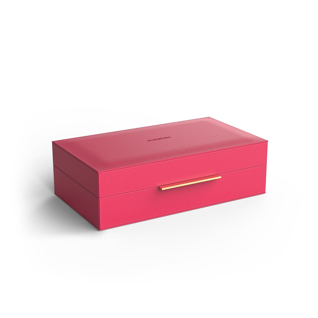 Multifunctionele box - BROWNIE BOX L, magenta/goud.