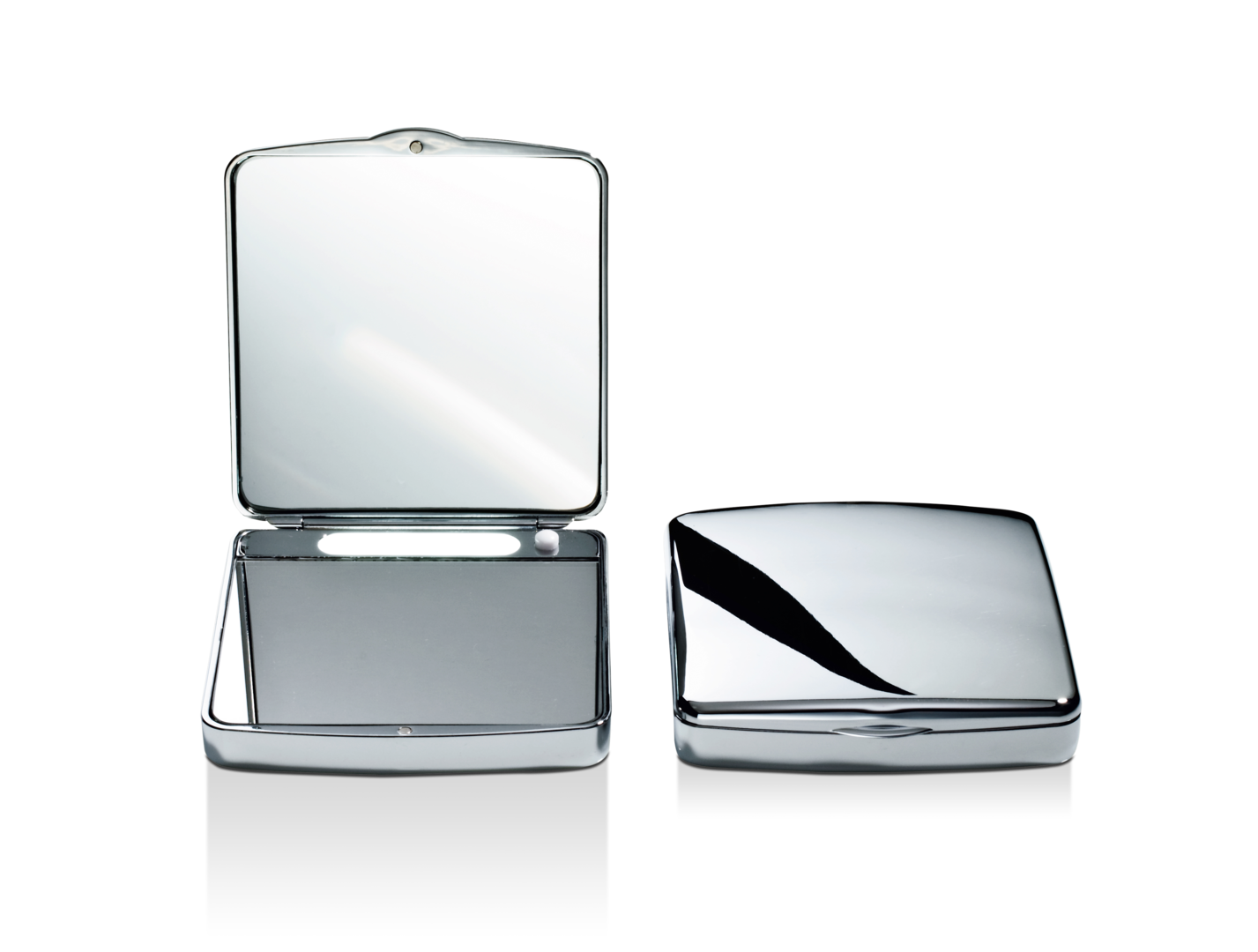 Pocket Cosmetic Mirror Chrome + battery