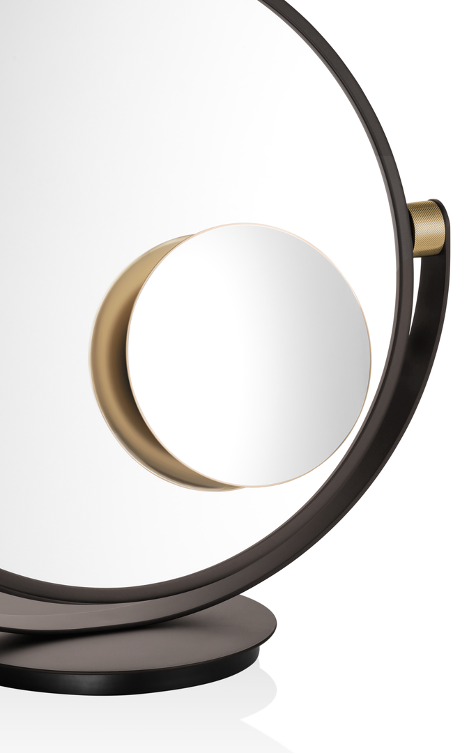 Vanity - Additional Plug Mirror 5x Magnification - Matte Gold