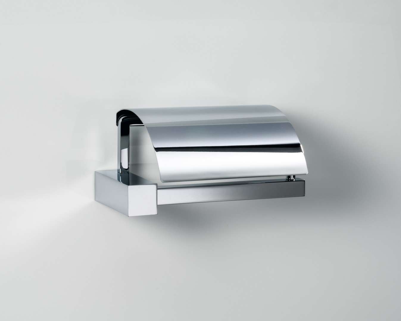 Corner Toilet Paper Holder with Lid Fixed TPH4 - Chrome
