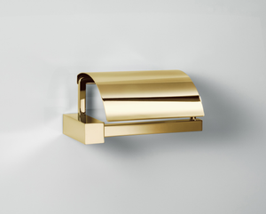 Corner Toilet Paper Holder with Lid Fixed TPH4 - Gold