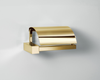 Corner Toilet Paper Holder with Lid Fixed TPH4 - Gold