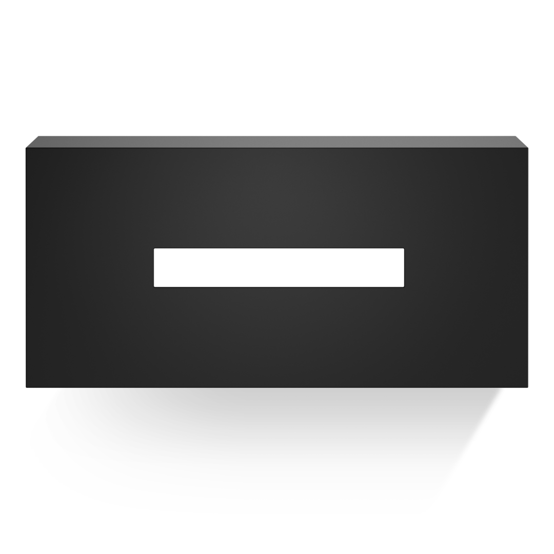 tissue box - free standing or wall mounted matt black