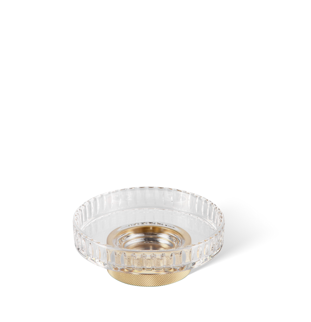 Soap Dish Club STS  Matte Gold - Rib Glass