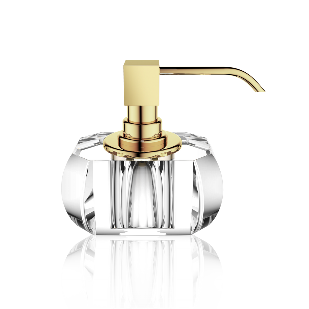 Kristall soap dispenser crystal clear - gold