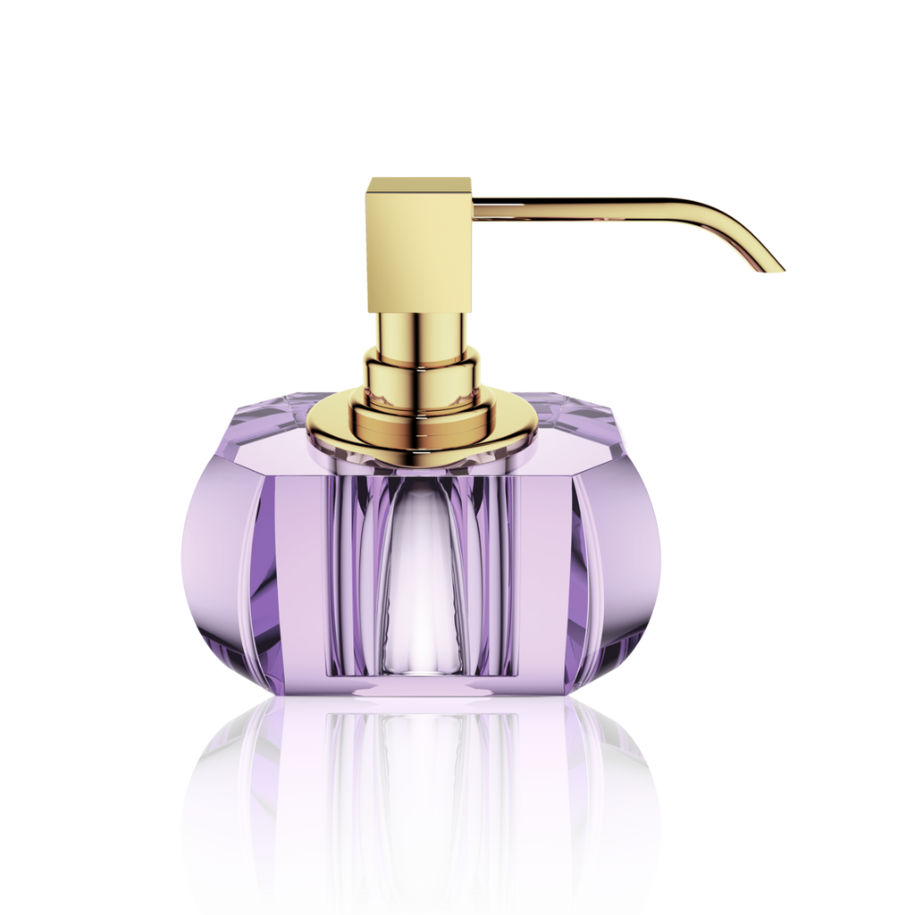 Kristall soap dispenser violet - gold