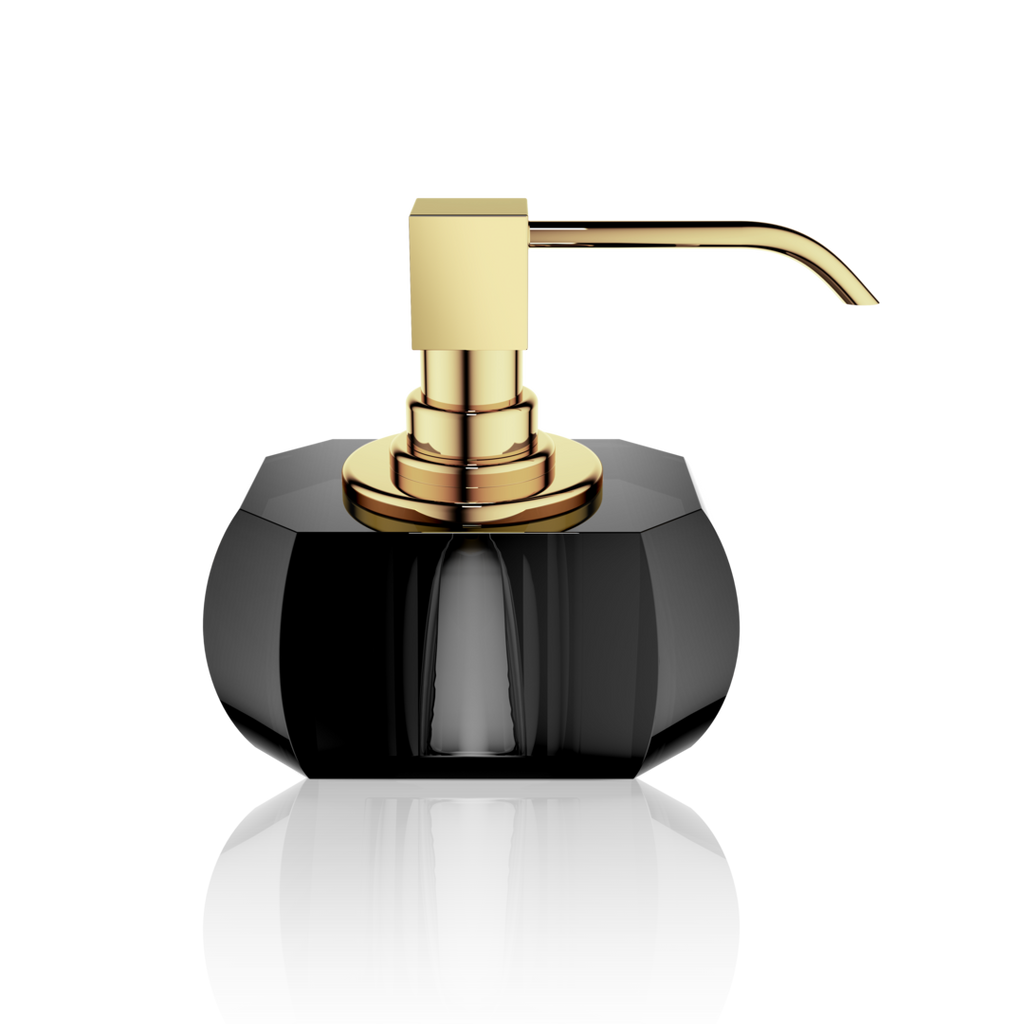 Kristall soap dispenser anthracite - gold