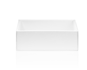 Brownie Multi Purpose Box BOD2 Open - Artificial Leather - White