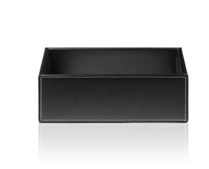 Brownie Multi Purpose Box BOD2 Open - Artificial Leather - Black