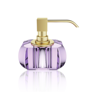 Soap Dispenser Kristall - Violet - Matt Gold