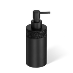 Swarovski Crystals - Rocks soap dispenser free standing matt black