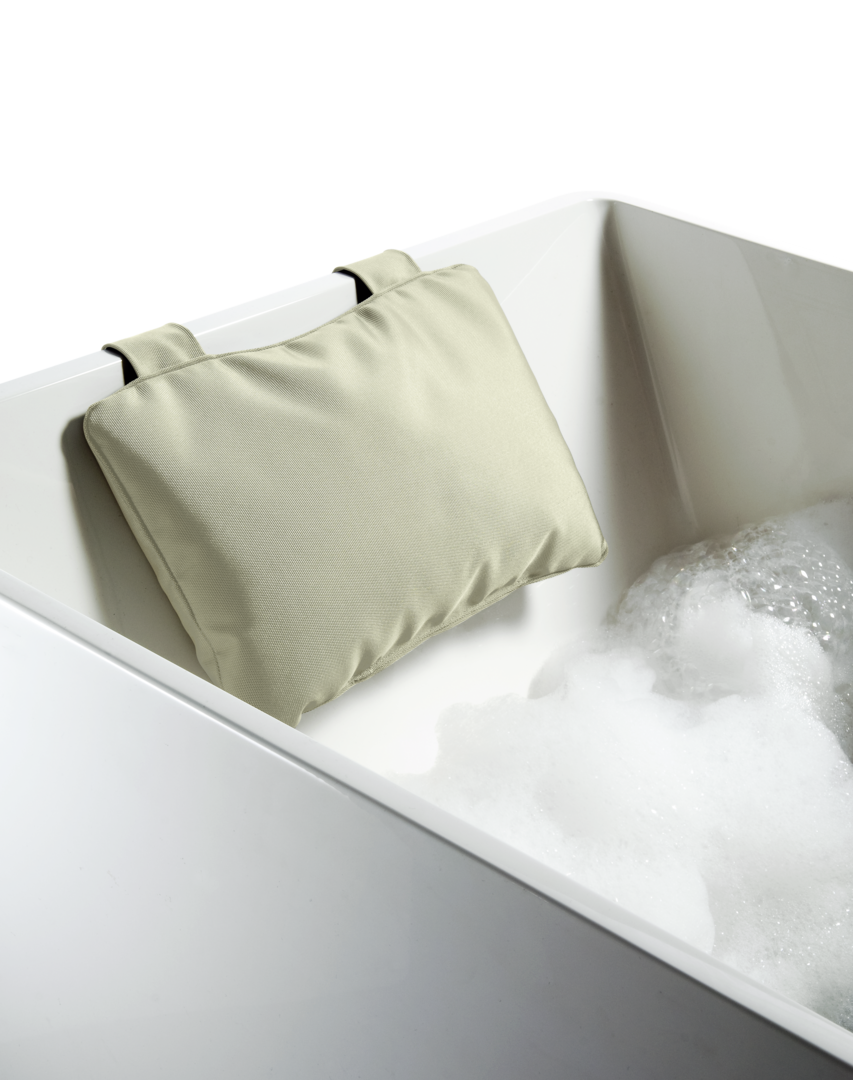 Loft Bath Pillow with Suction Cups - Cream Nylon
