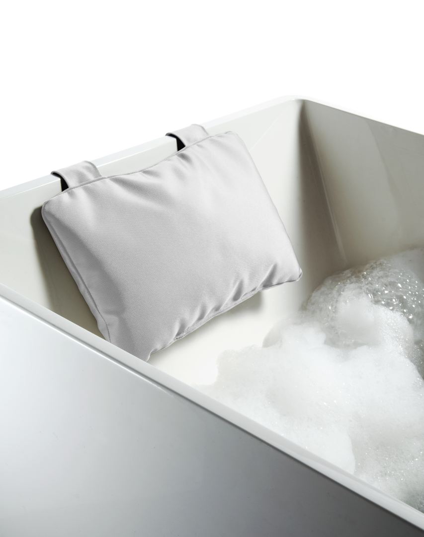 Loft Bath Pillow with Suction Cups - White Nylon