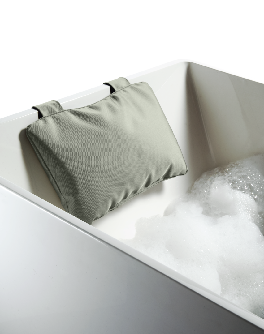 Loft Bath Pillow with Suction Cups - Grey Nylon